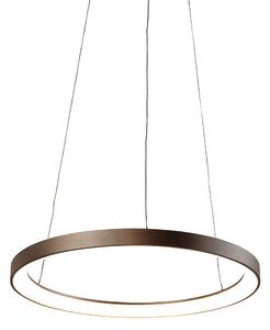 Dizajnové závesné svietidlo bronzové vrátane stmievateľného LED Easylift - Hoop