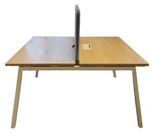 NARBUTAS - Dvojmiestny pracovný stôl NOVA A 140x144 cm s obrazovkou - VÝPREDAJ