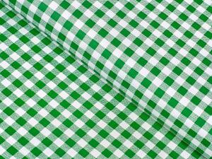 Biante Detské bavlnené posteľné obliečky do postieľky Sandra SA-058 Zeleno-biele kocky Do postieľky 90x120 a 40x60 cm