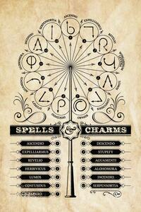 Umelecká tlač Harry Potter - Spells Charms, (26.7 x 40 cm)