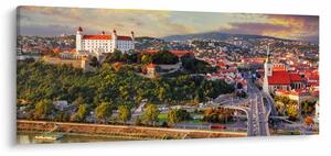 Obraz - Panorama Bratislavy, Slovensko (120x50 cm)