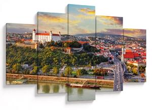Obraz - Panorama Bratislavy, Slovensko (150x105 cm)