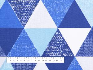 Biante Bavlnená obliečka na vankúš Sandra SA-190 Modro-biele trojuholníky 30 x 50 cm