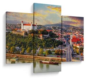 Obraz - Panorama Bratislavy, Slovensko (90x60 cm)