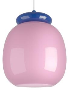 EGLO Závesné svietidlo Berardelli, ružové/modré, Ø 23 cm, sklo, E27, Fialová / ružová, Obývacia izba / jedáleň, Sklo, Moderný, Závesné svietidlo