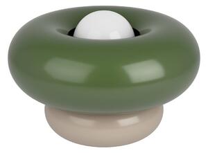 EGLO Stolová lampa Torchiarolo, zelená/béžová, kov, E27, Zelená, Obývacia izba / jedáleň, kov, Moderný