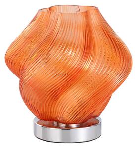 EGLO Stolová lampa Meliciano, oranžová, sklo, výška 23 cm, E27, Žltá / oranžová, Obývacia izba / jedáleň, Sklo, Stojacie svietidlo