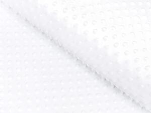 Biante Detská obliečka na vankúš Minky 3D bodky MKP-033 Snehovo biela 40 x 60 cm