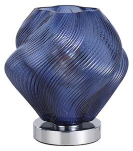 EGLO Stolová lampa Meliciano, modrá, sklo, výška 23 cm, E27, Modrá, Obývacia izba / jedáleň, Sklo, Stojacie svietidlo
