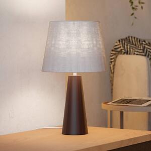 EGLO Stolová lampa Patemisco, hnedá/prírodná, oceľ, textil, výška 41 cm, Hnedá / hrdzavá, Obývacia izba / jedáleň, kov, Stojacie svietidlo