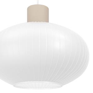 EGLO Závesné svietidlo Dasmina, Ø 25 cm, biela/piesková, sklo, E27, Biela / opálová, Obývacia izba / jedáleň, Sklo, Štýl mladých, Závesné svietidlo