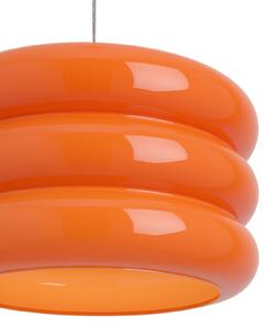 EGLO Závesné svietidlo Tortora, oranžové, Ø 30 cm, sklo, E27, Žltá / oranžová, Obývacia izba / jedáleň, Sklo, Štýl mladých, Závesné svietidlo