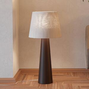 EGLO Stojacia lampa Patemisco, hnedá/prírodná, oceľ, textil, výška 90 cm, Hnedá / hrdzavá, Obývacia izba / jedáleň, kov, Stojaca lampa