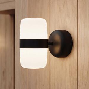 Northern Nástenné svetlo LED Hall, čierna matná, Ø 23 cm, 2-pl., Čierna, Kúpeľňa, Hliník, Dizajn, Nástenné svietidlo