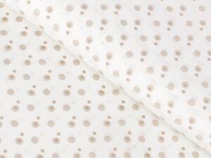 Biante Bavlnený oválny obrus Sandra SA-065 Hnedobéžové bodky na smotanovom 100x140 cm