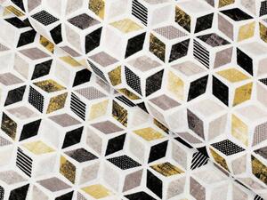 Biante Dekoračný štvorcový obrus Leona LN-065 Zlato-čierna mozaika 60x60 cm