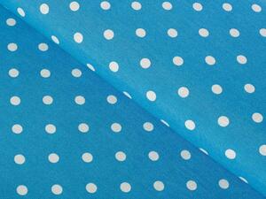 Biante Dekoračná obliečka na vankúš s lemom Leona LN-021 Biele bodky na modrom 30 x 50 cm