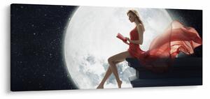 Obraz - Žena za svitu mesiaca (120x50 cm)