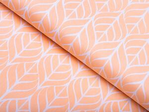 Biante Bavlnená obliečka na vankúš Sandra SA-213 Listy na marhuľovo oranžovom 45 x 45 cm