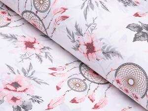 Biante Detské bavlnené posteľné obliečky do postieľky Sandra SA-179 Ružové lapače a ruže Do postieľky 90x120 a 40x60 cm