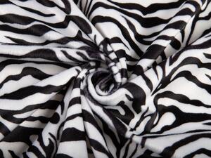 Biante Zamatová obliečka na vankúš s lemom Tamara TMR-014 Zebra 30 x 50 cm