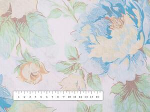Biante Bavlnené prestieranie na stôl Sandra SA-139 Veľké modré kvety na bielom 30x40 cm