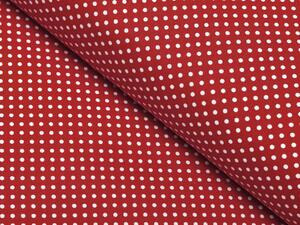 Biante Bavlnená obliečka na vankúš Sandra SA-142 Biele bodky na rubínovo červenom 40 x 40 cm