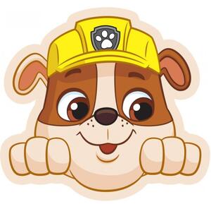 Tvarovaný 3D vankúš Tlapková patrola - Paw Patrol - motív Rubble - 41 x 41 cm