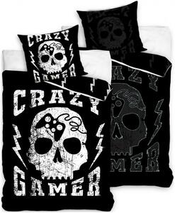 Bavlnené posteľné obliečky Crazy Gamer - so svietiacim efektom - 100% bavlna Renforcé - 70 x 90 cm + 140 x 200 cm