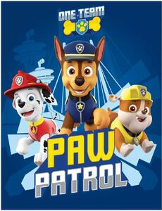 Fleecová deka Labková patrola - Paw Patrol - motív One Team - 100 x 140 cm