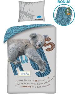 Bavlnené posteľné obliečky Animal Planet - motív Koala - 100% bavlna - 70 x 90 cm + 140 x 200 cm