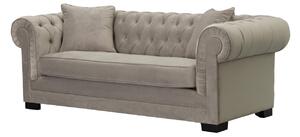 Pohovka Chesterfield Classic Velvet Light Grey pre 3 osoby