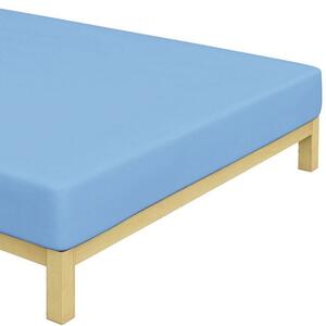 Jersey prestieradlo do detskej postieľky - 70 x 140 cm - stredne modré
