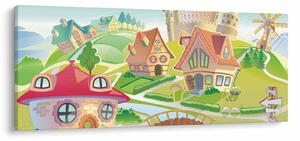 Obraz - Farebné mestečko (120x50 cm)