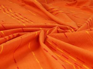 Biante Bavlnená obliečka na vankúš Olivia OL-001 Pásiky na oranžovom 40 x 40 cm