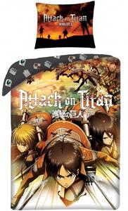 Bavlnené posteľné obliečky Útok titánov - Attack on Titan - 100% bavlna - 70 x 90 cm + 140 x 200 cm