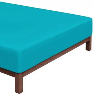 Jersey prestieradlo na jednolôžko - 90 x 200 cm - tyrkysové