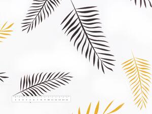 Biante Bavlnená obliečka na vankúš Sandra SA-219 Zlaté a čierne palmové listy na bielom 30 x 50 cm