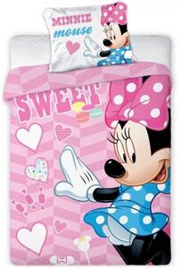 Obliečky do malej detskej postieľky Sweet Minnie Mouse - Disney - 100% bavlna - 100 x 135 cm + 40 x 60 cm