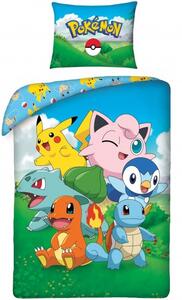 Bavlnené posteľné obliečky Pokémoni - motív Best team - 100% bavlna - 70 x 90 cm + 140 x 200 cm