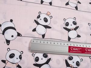 Biante Detská bavlnená obliečka na vankúš Sandra SA-072 Tancujúce pandy 40 x 40 cm