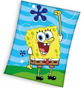 Coral fleece deka SpongeBob - gramáž 240 g/m² - 130 x 170 cm