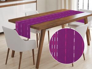 Biante Bavlnený behúň na stôl Olivia OL-002 Pásiky na fialovom 20x140 cm