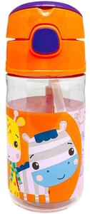 Plastová fľaša na pitie Fisher-Price so žirafou a zebrou - 350 ml