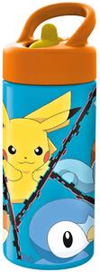 Športová fľaša na pitie Pokémon so slamkou