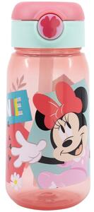 Plastová fľaša na pitie so slamkou a viečkom Minnie Mouse - 510 ml