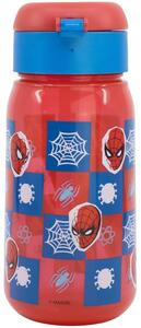 Plastová fľaša na pitie so slamkou a viečkom Spiderman - 510 ml