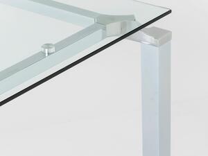Lorenco písací stôl 180x90 cm sklo/chróm