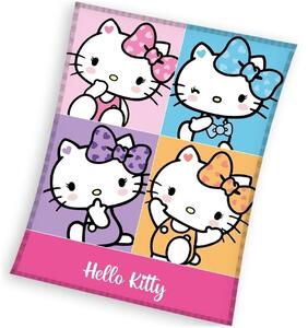 Coral fleece deka Hello Kitty - motív Portréty - 130 x 170 cm