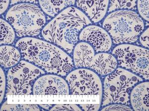 Biante Dekoračná obliečka na vankúš Leona LN-080 Modrobiele ľudové ornamenty 60 x 60 cm